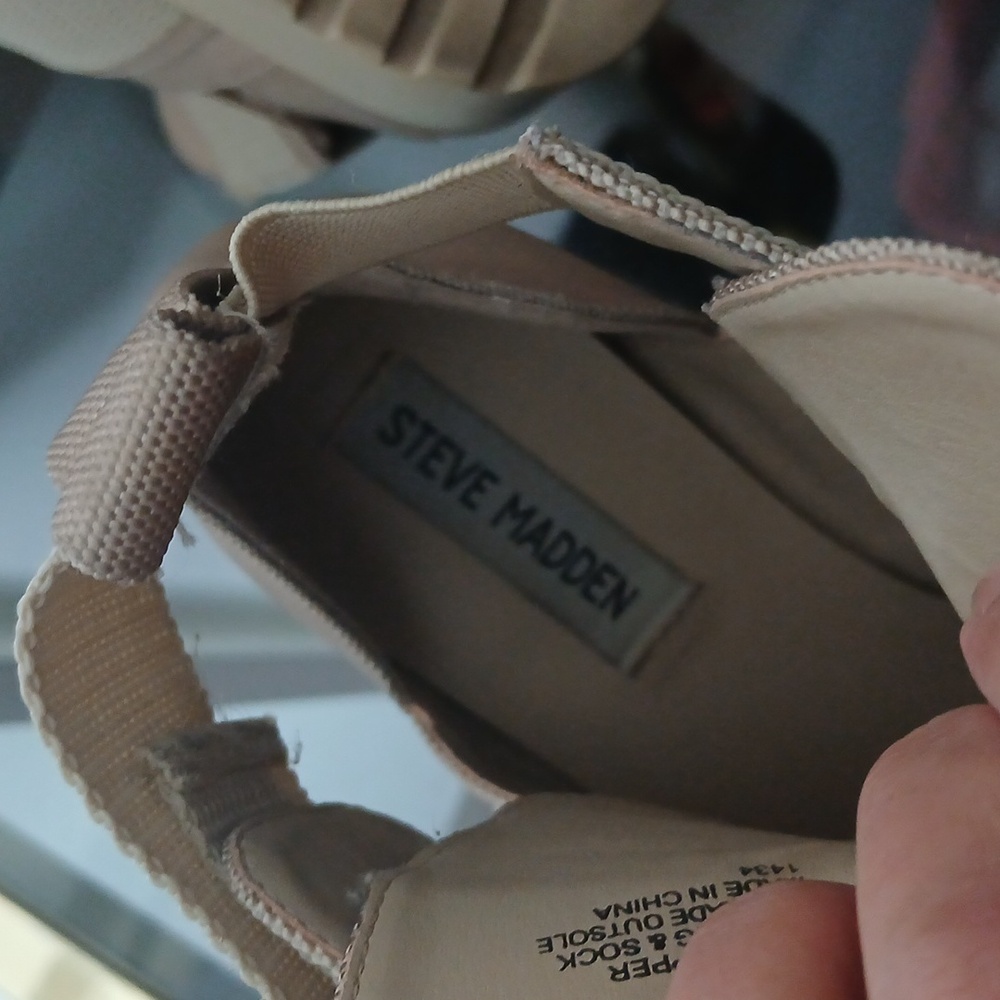 Steve madden beige Garden platform heeled boots size 6 - Picture 13 of 17